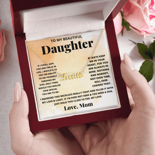 To My Daughter - Custom Name Neckle - SSD32 Jewelry ShineOn Fulfillment