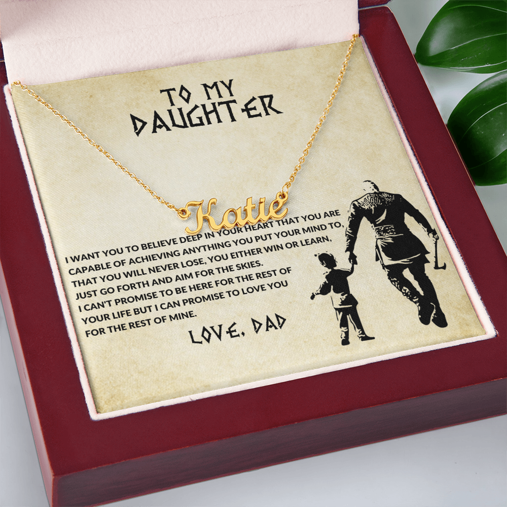 To My Daughter - Custom Name Neckle - SSD33 Jewelry ShineOn Fulfillment
