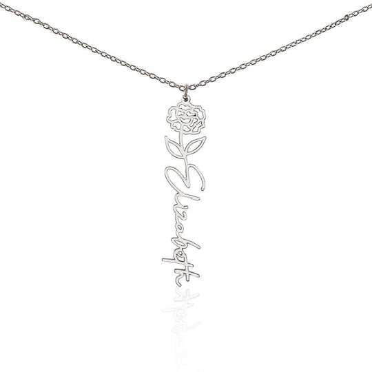 To My Lovely Daughter - Personalized Daughter Flower Name Necklace - SSD35 Jewelry ShineOn Fulfillment