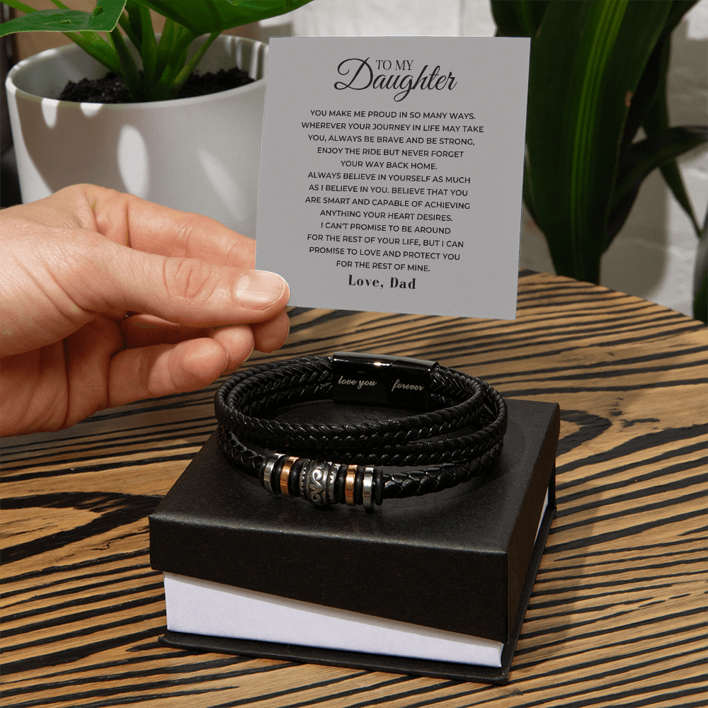 To My Daughter | Braided Bracelet Gift Set - SS566 Jewelry ShineOn Fulfillment