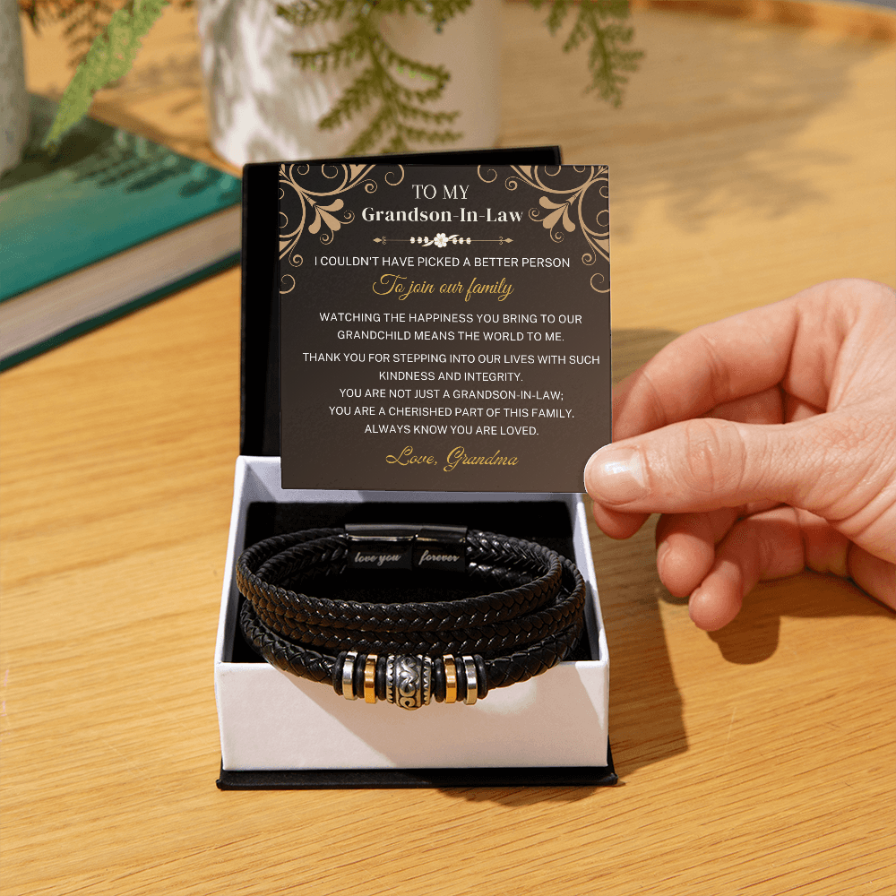 Grandson-In-Law "Love You Forever" Men's Bracelet