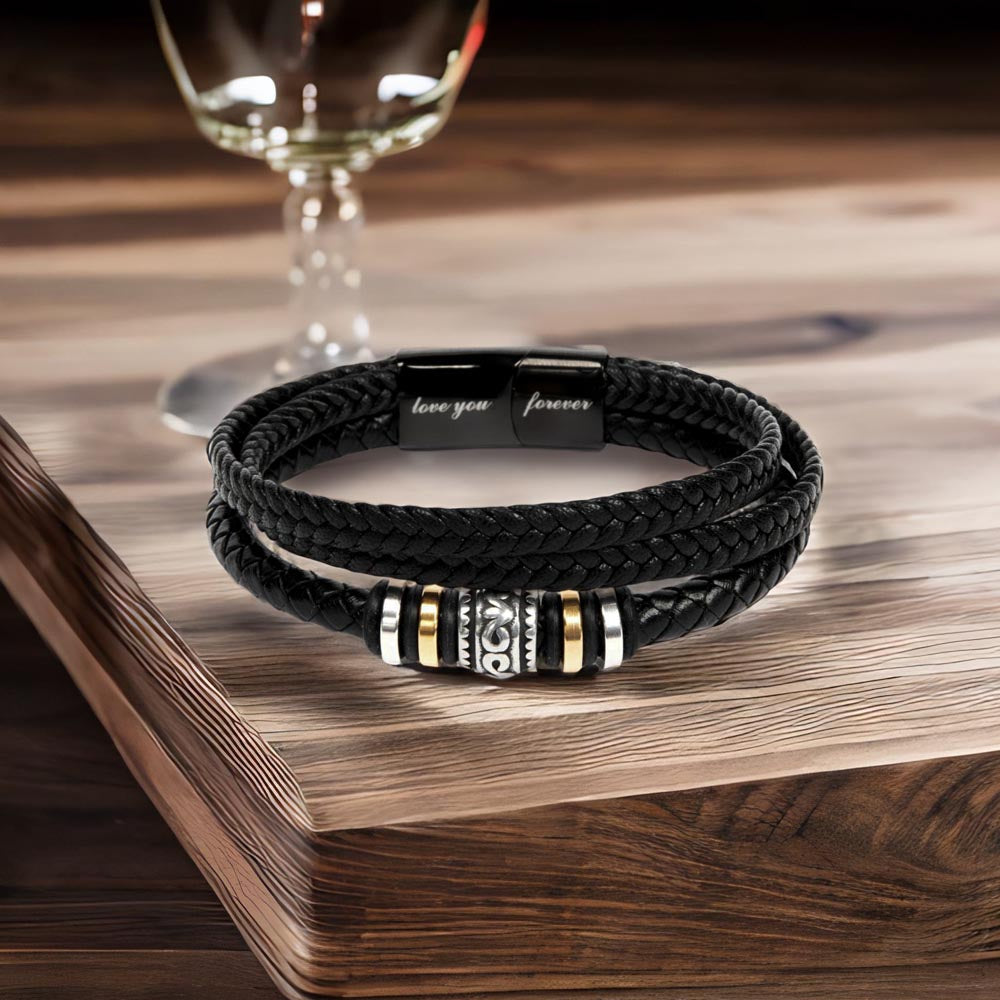 To My Man - I Love You Forever - Braided Bracelet Gift Set - SSTMM5B Jewelry ShineOn Fulfillment
