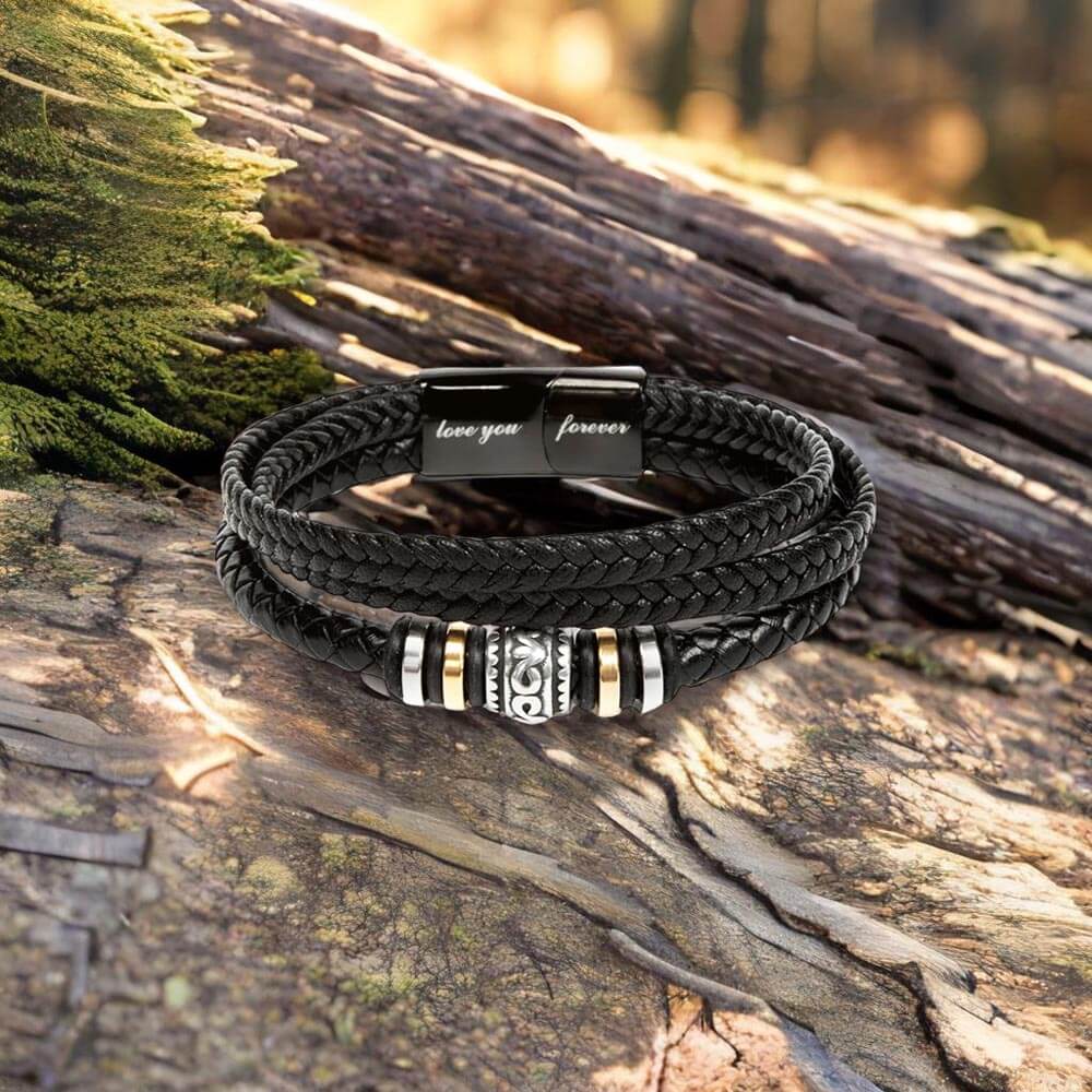 To My Man - I Love You Forever - Braided Bracelet Gift Set - SSTMM4 Jewelry ShineOn Fulfillment