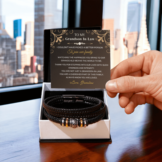 Grandson-In-Law "Love You Forever" Men's Bracelet