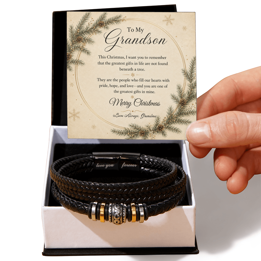 To My Grandson – Christmas Love You Forever Bracelet
