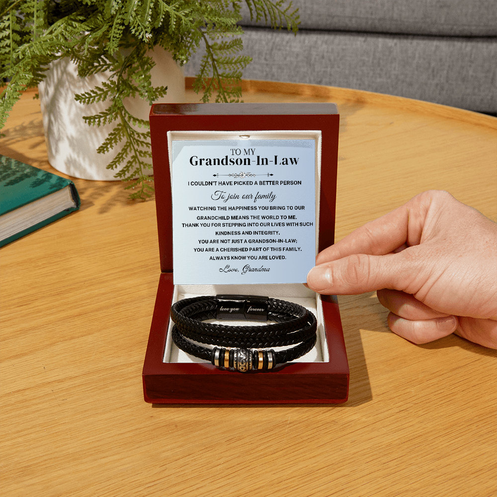 Welcome to the Family - Grandson-In-Law "Love You Forever" Bracelet Gift