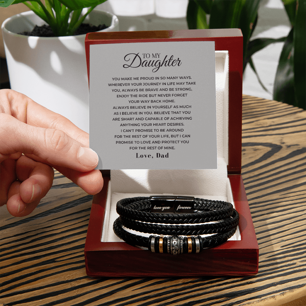 To My Daughter | Braided Bracelet Gift Set - SS566 Jewelry ShineOn Fulfillment