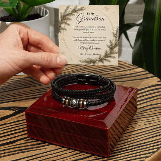 To My Grandson – Christmas Love You Forever Bracelet
