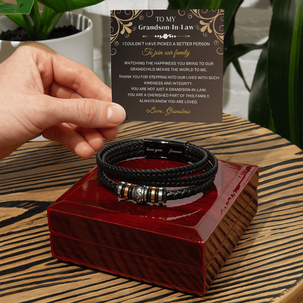 Grandson-In-Law "Love You Forever" Men's Bracelet