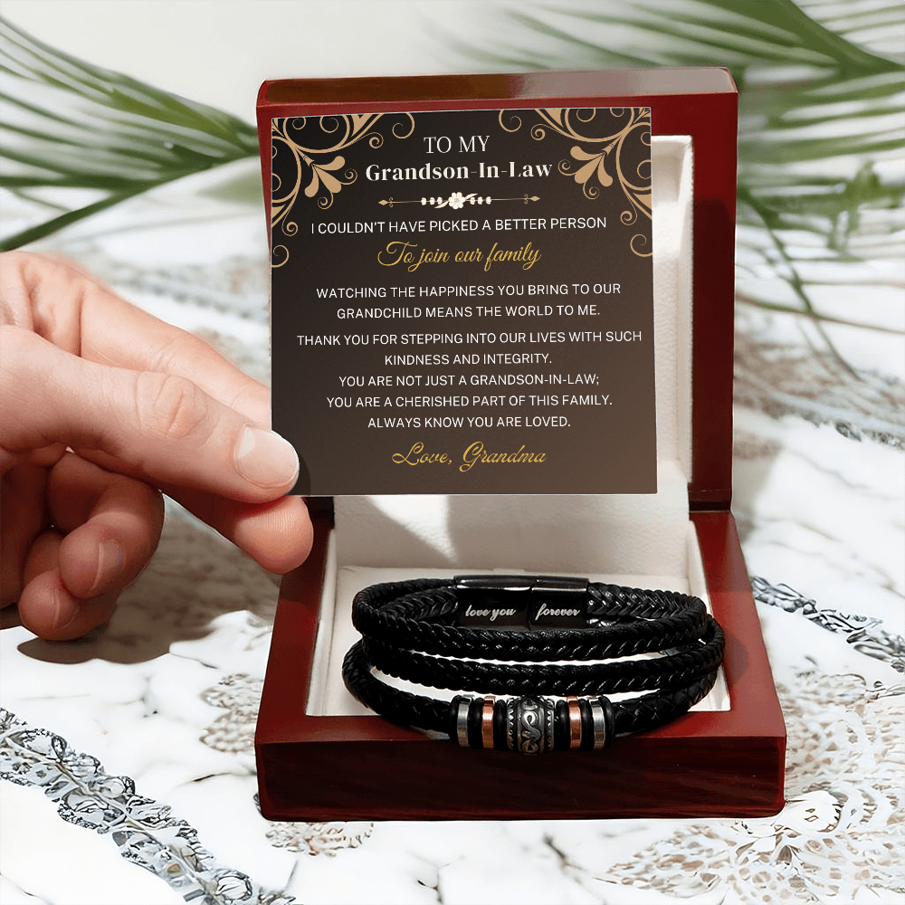Grandson-In-Law "Love You Forever" Men's Bracelet
