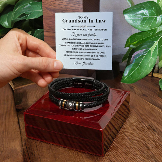 Welcome to the Family - Grandson-In-Law "Love You Forever" Bracelet Gift