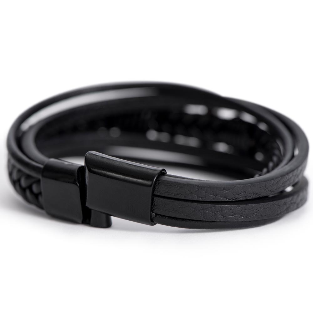 To My Son - Cross Bracelet - Old Lion - SSTS10