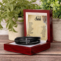 To My Son - Cross Bracelet - From Mom - SSTS11