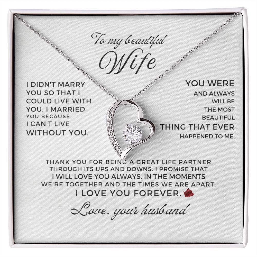 To My Beautiful Wife - Forever Love Gift Set - SS52 Jewelry ShineOn Fulfillment