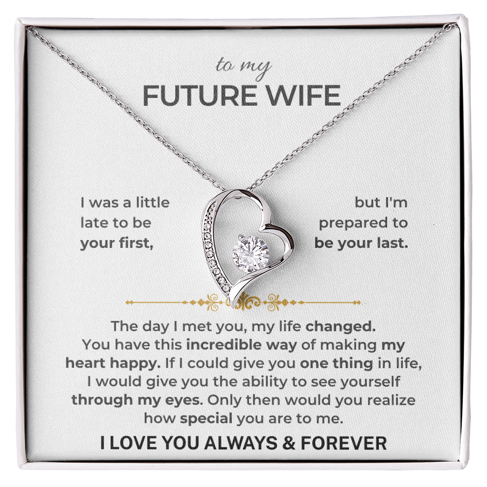 To My Future Wife - Forever Love Gift Set - SS503V1 Jewelry ShineOn Fulfillment 14k White Gold Finish Standard Box