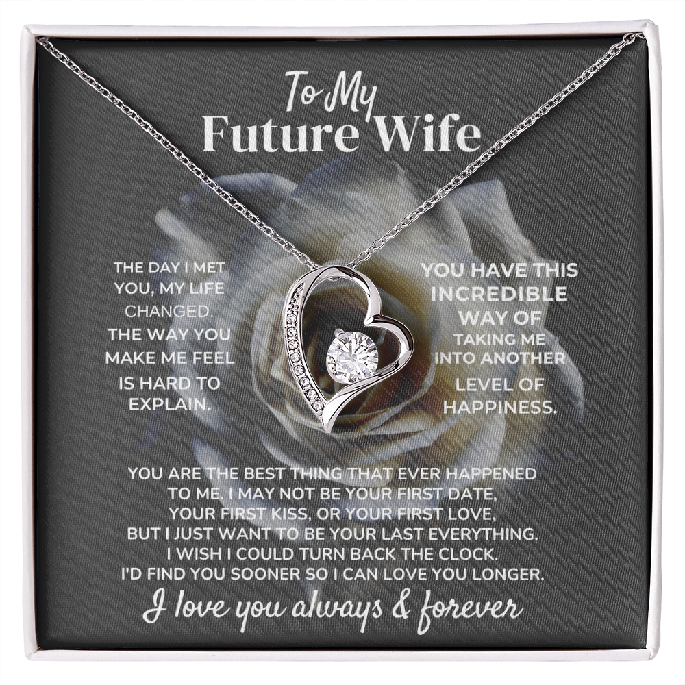 To My Future Wife - Forever Love - Gift Set - SS34v2 Jewelry ShineOn Fulfillment 14k White Gold Finish Standard Box