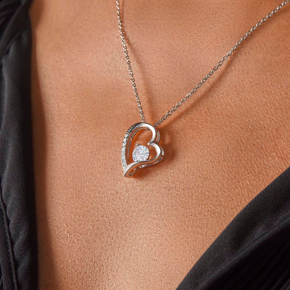 Graduation Gift for Daughter  – Graduation Necklace showcasing a heart pendant with sparkling details.