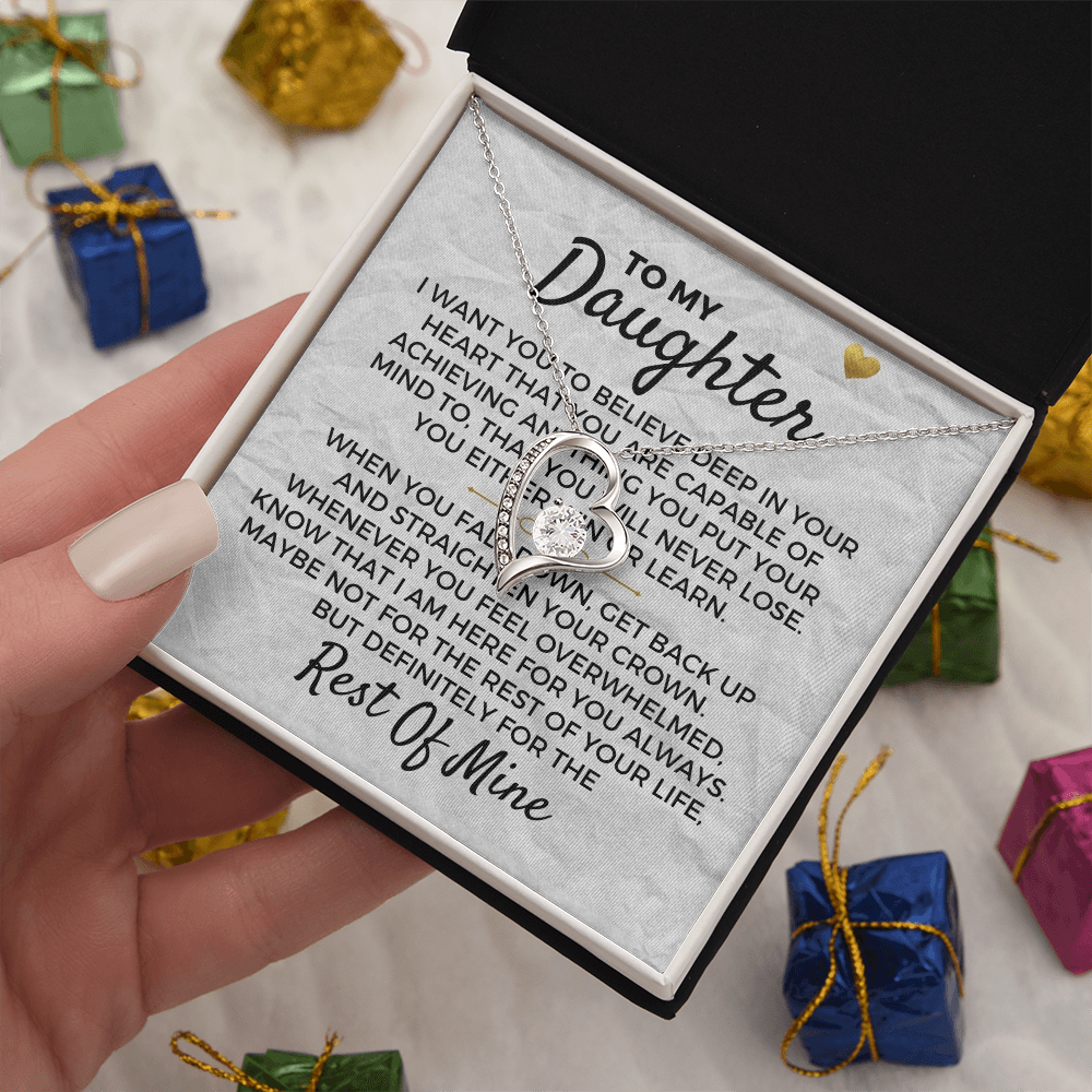 To My Daughter - Necklace Gift Set Jewelry ShineOn Fulfillment