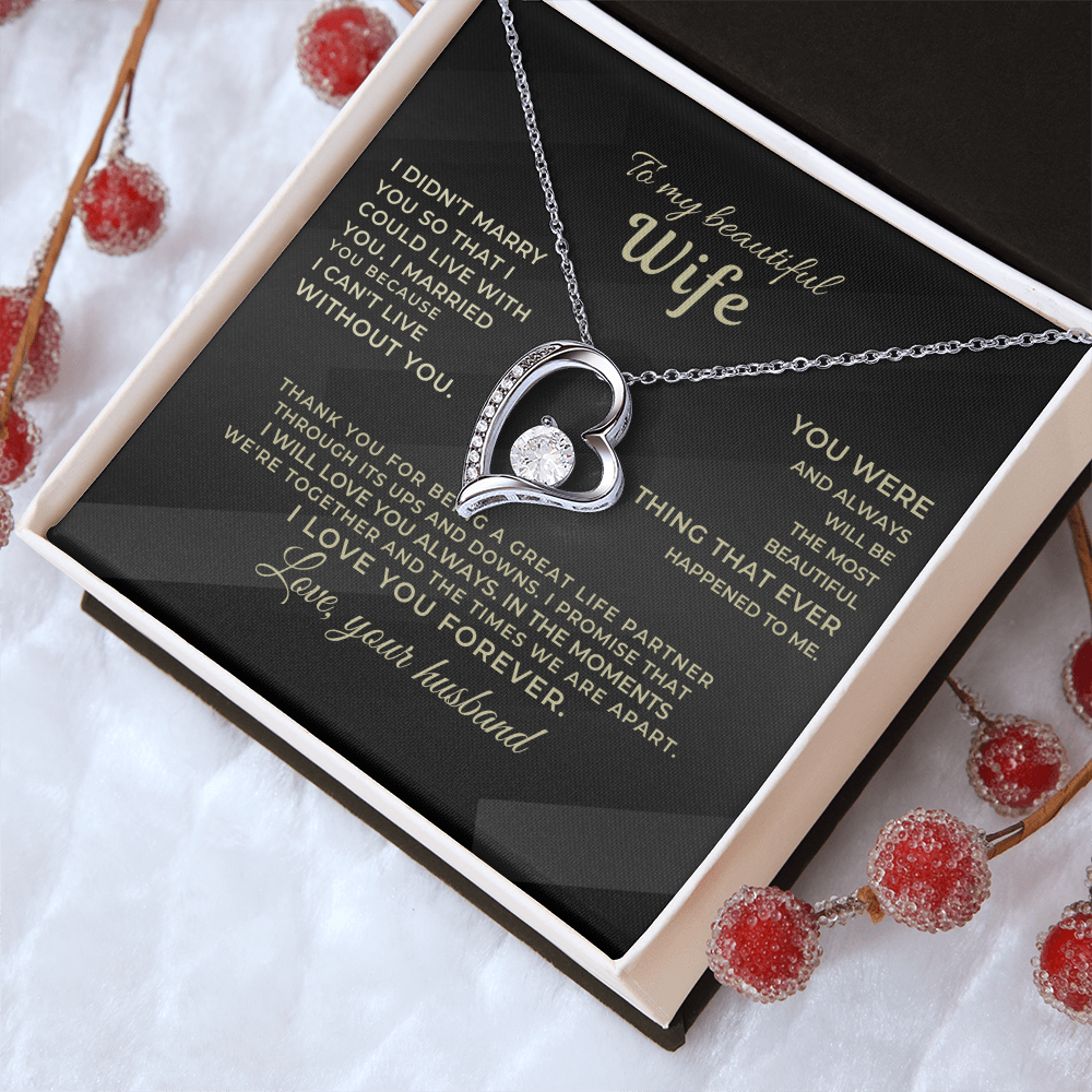 To My Beautiful Wife - Forever Love Gift Set - SS526 Jewelry ShineOn Fulfillment