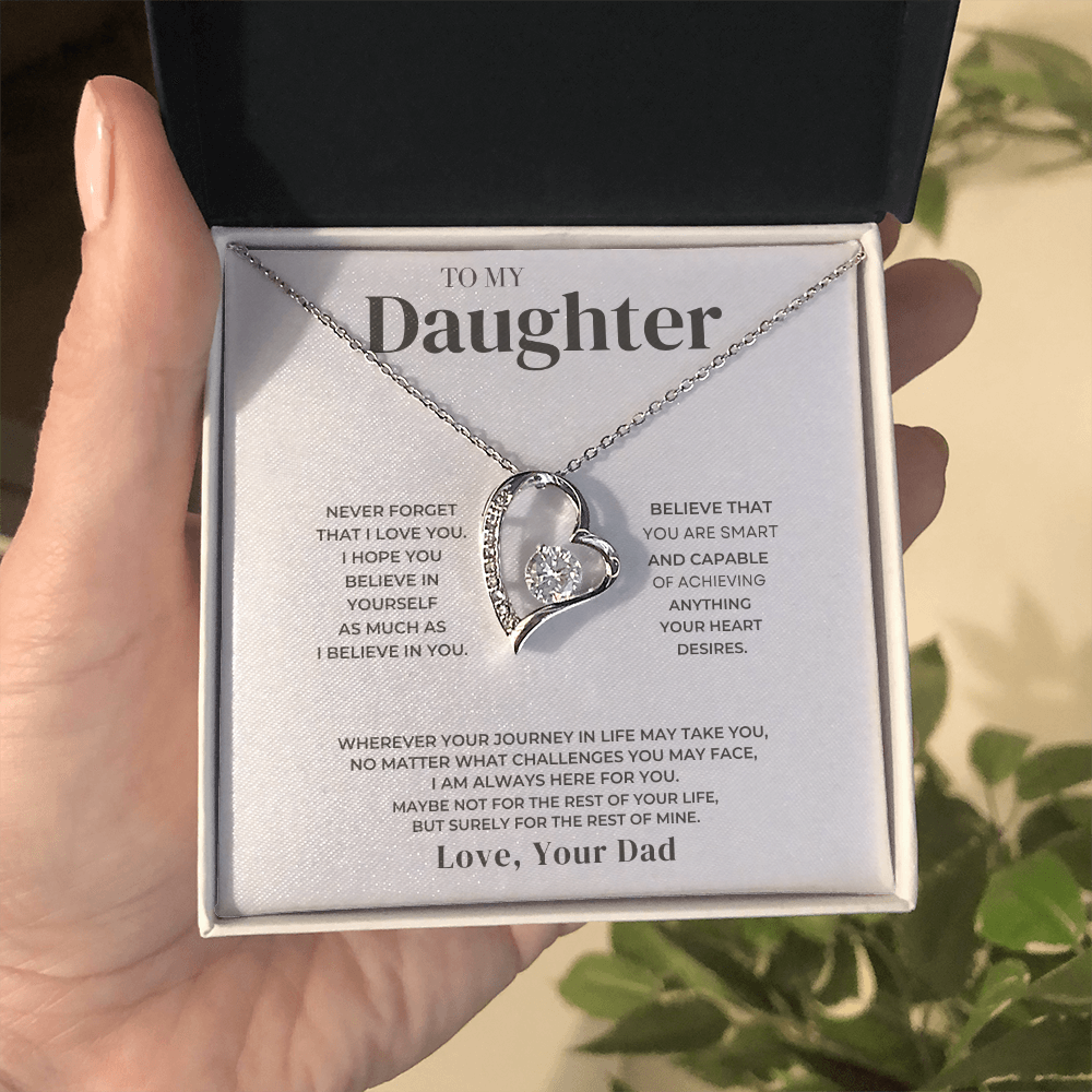 To My Daughter - Love Dad - Necklace Gift Set - SS34u Jewelry ShineOn Fulfillment