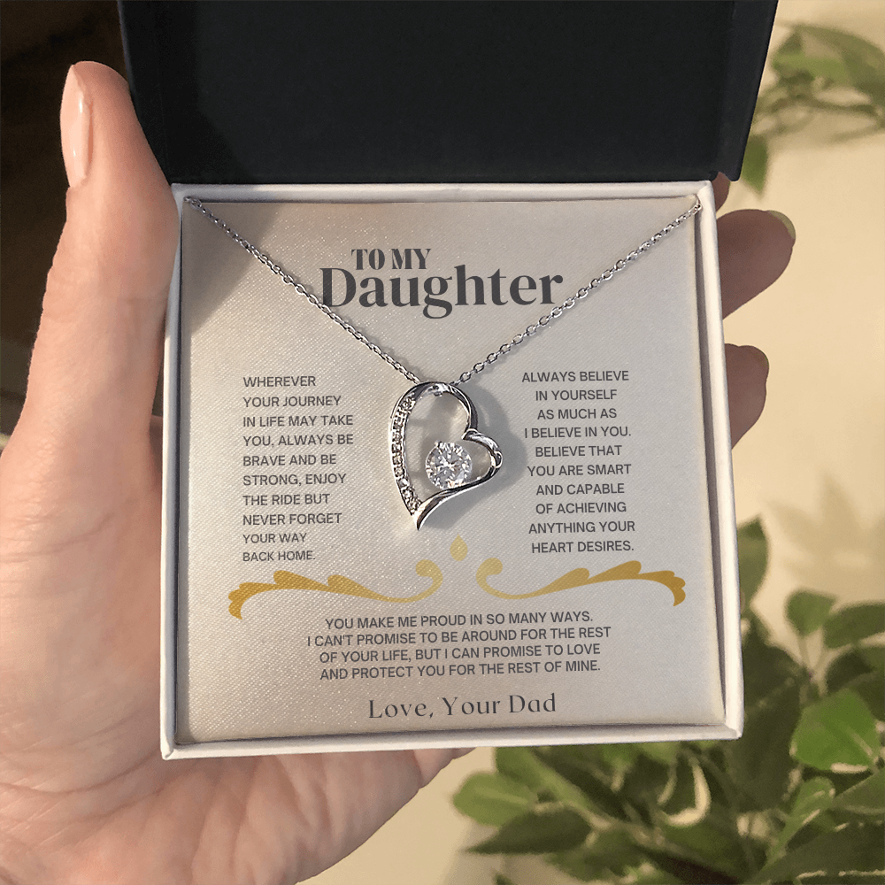 To My Daughter - Love Dad - Necklace Gift Set Jewelry ShineOn Fulfillment