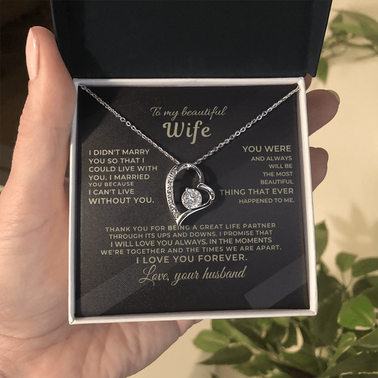 To My Beautiful Wife - Forever Love Gift Set - SS526 Jewelry ShineOn Fulfillment