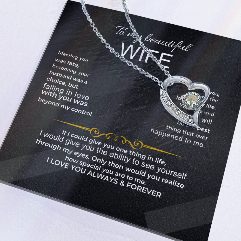 To My BEAUTIFUL Wife - I Love You Always & Forever - Gift Set Jewelry ShineOn Fulfillment