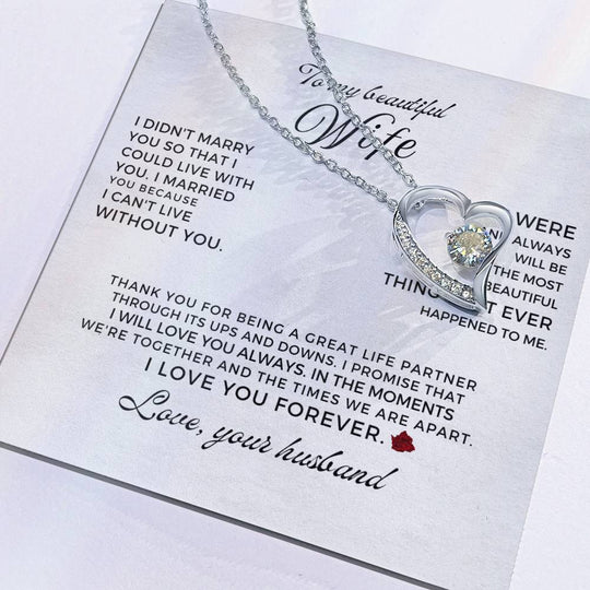 To My Beautiful Wife - Forever Love Gift Set - SS52 Jewelry ShineOn Fulfillment