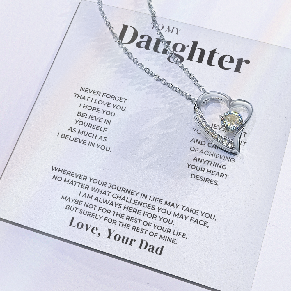 To My Daughter - Love Dad - Necklace Gift Set - SS34u Jewelry ShineOn Fulfillment