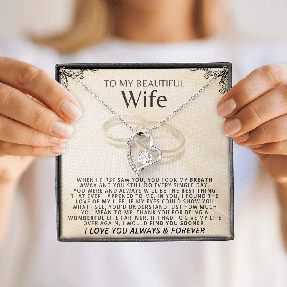 To My Beautiful Wife - Forever Love Gift Set - SS5W22V2 Jewelry ShineOn Fulfillment