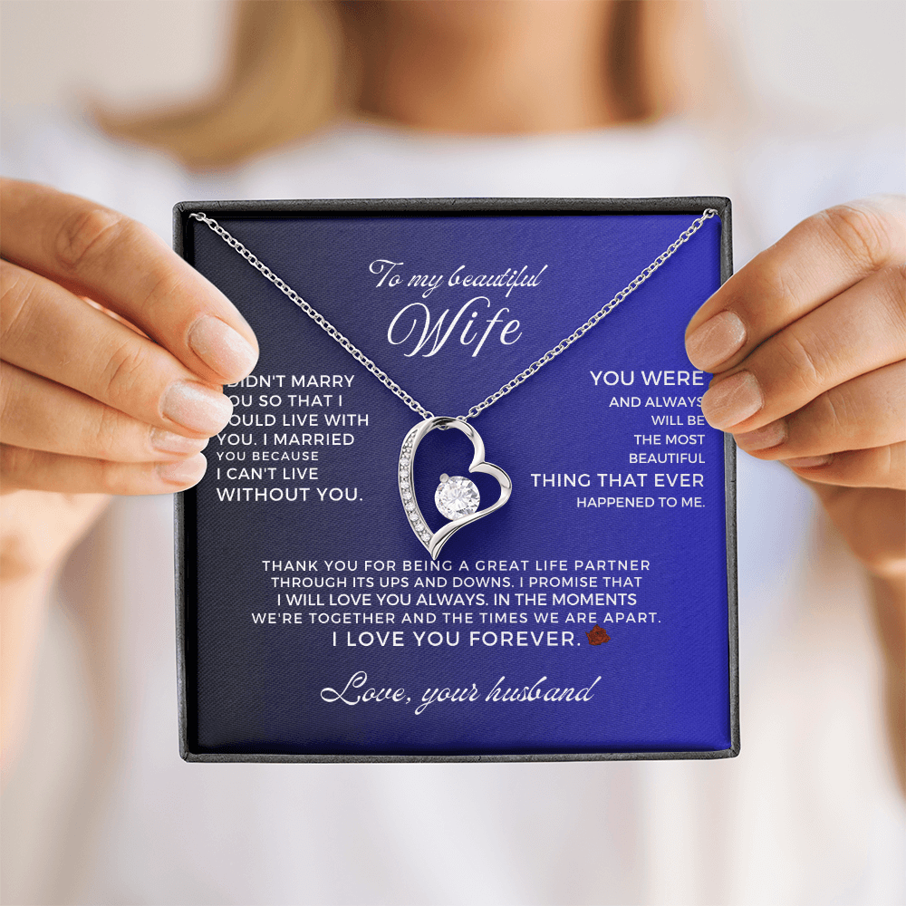 To My Beautiful Wife - Forever Love Gift Set - SS52V3 Jewelry ShineOn Fulfillment