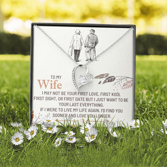 To My Wife - First Love - Forever Love Necklace Gift Set - SSW25 Jewelry ShineOn Fulfillment