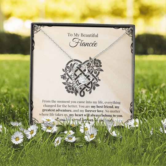 To My Beautiful Fiancée -  Necklace Gift Set - IVF1