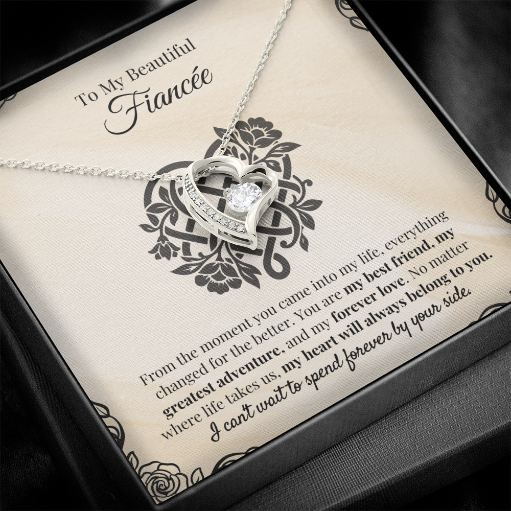 To My Beautiful Fiancée -  Necklace Gift Set - IVF1