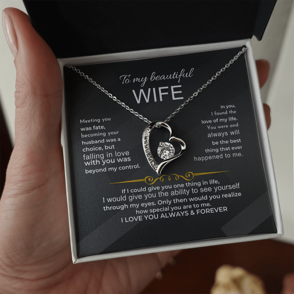 To My BEAUTIFUL Wife - I Love You Always & Forever - Gift Set Jewelry ShineOn Fulfillment