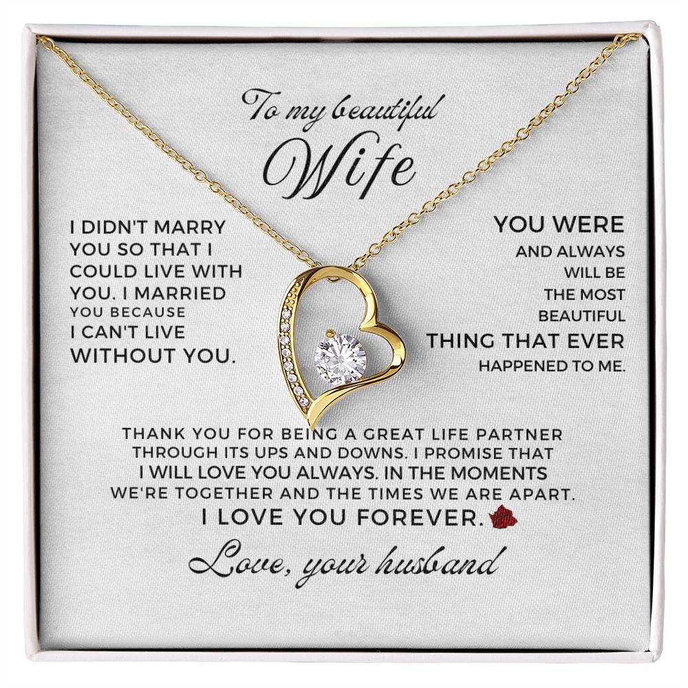 To My Beautiful Wife - Forever Love Gift Set - SS52 Jewelry ShineOn Fulfillment