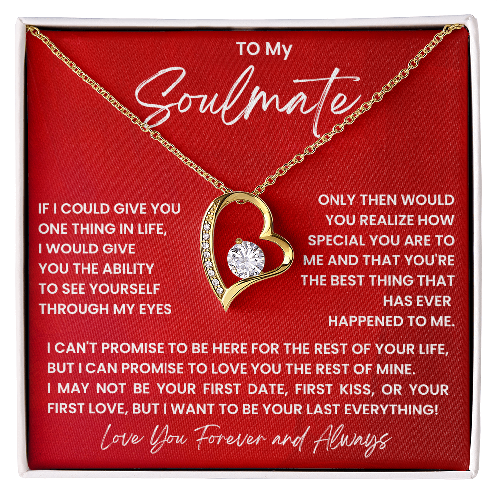 To My Soulmate - Forever Love Gift Set - SSS4 Jewelry ShineOn Fulfillment 18k Yellow Gold Finish Standard Box