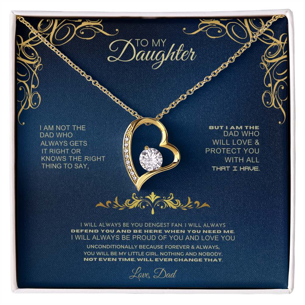 To My Daughter - Love Dad - Beautiful Gift Set Jewelry ShineOn Fulfillment 18k Yellow Gold Finish Standard Box