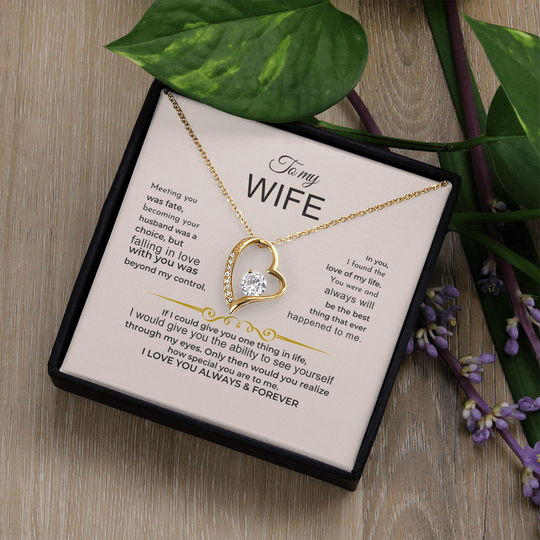 To My Wife - I Love You Always & Forever - Gift Set Jewelry ShineOn Fulfillment