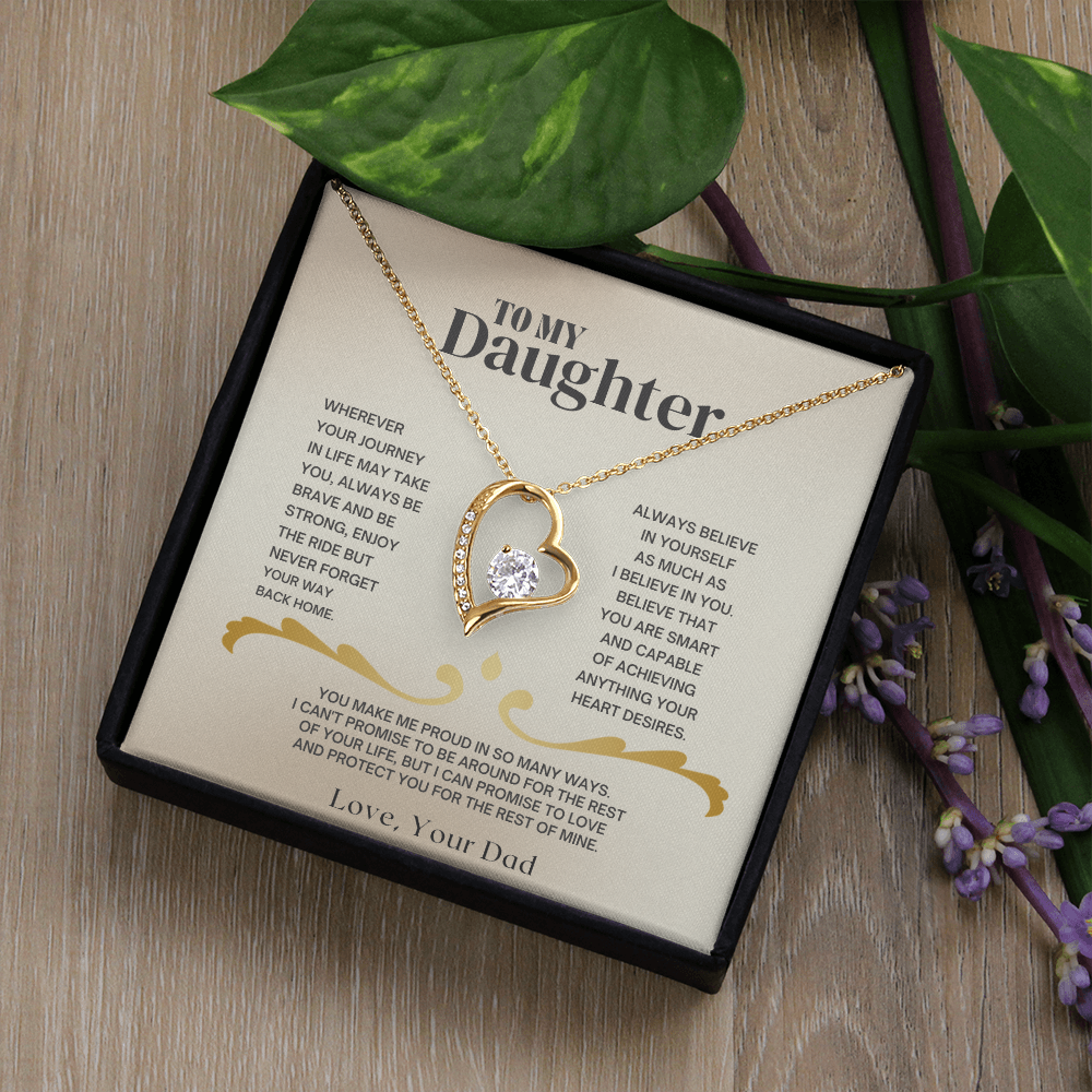 To My Daughter - Love Dad - Necklace Gift Set Jewelry ShineOn Fulfillment