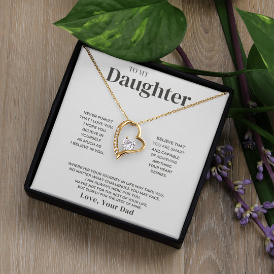 To My Daughter - Love Dad - Necklace Gift Set - SS34u Jewelry ShineOn Fulfillment