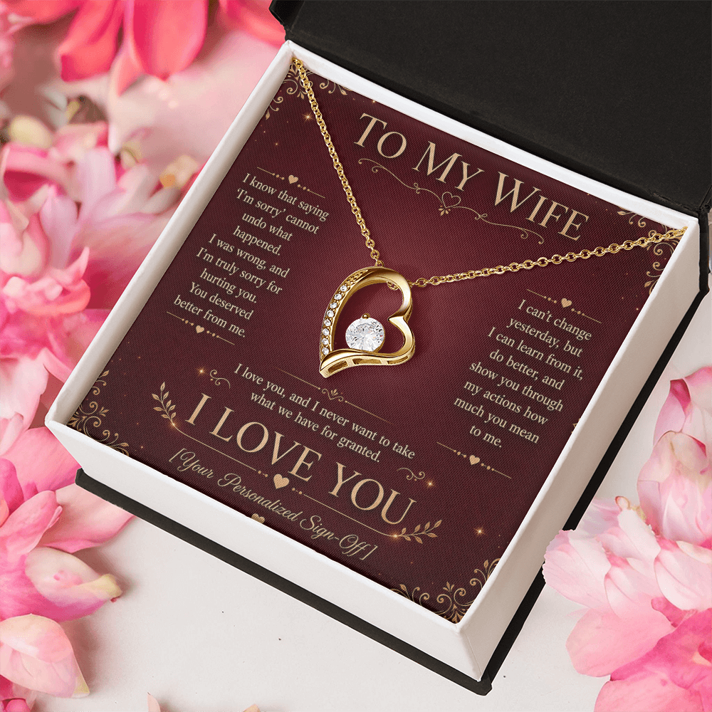 To My Wife – I'm Sorry Forever Love Necklace