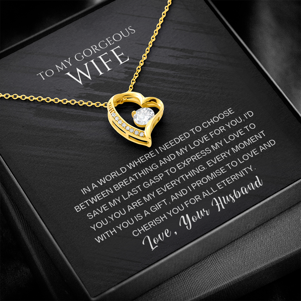 To My Gorgeous Wife - Forever Love Necklace Gift Set - SSW23 Jewelry ShineOn Fulfillment