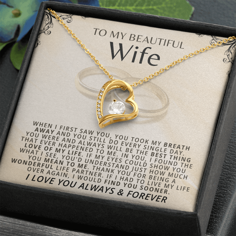 To My Beautiful Wife - Forever Love Gift Set - SS5W22V2 Jewelry ShineOn Fulfillment