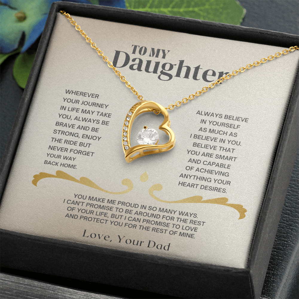 To My Daughter - Love Dad - Necklace Gift Set Jewelry ShineOn Fulfillment