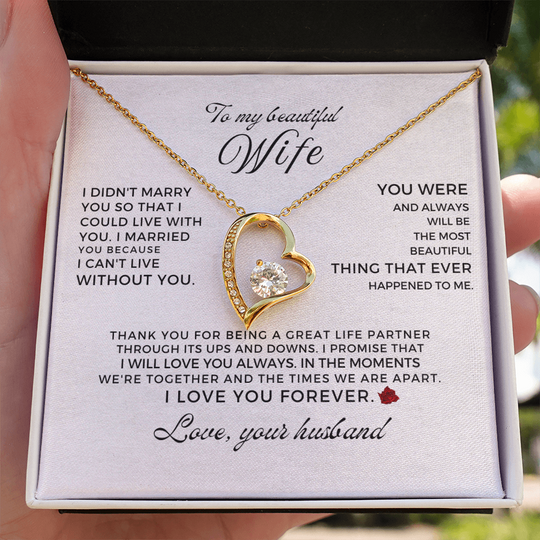 To My Beautiful Wife - Forever Love Gift Set - SS52 Jewelry ShineOn Fulfillment