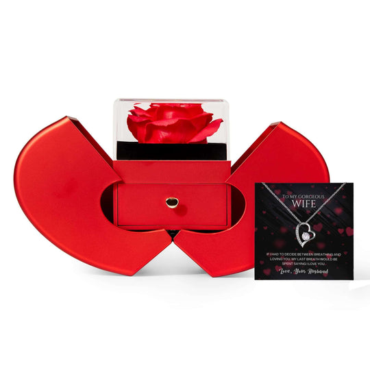 To  My Gorgeous  Wife - I Love You - Forever Love Heart Box  Gift Set - SSW271