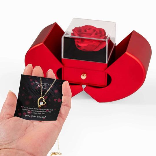 To  My Gorgeous  Wife - I Love You - Forever Love Heart Box  Gift Set - SSW271
