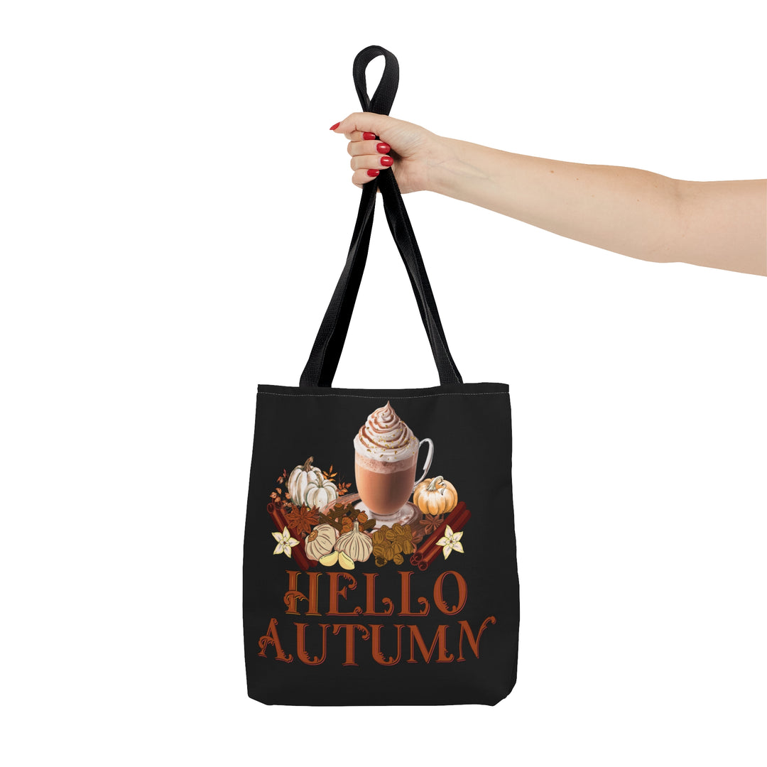 Imagin Vibes: Pumpkin Spice Latte Tote (Durable, Fall Fashion) - "Hello Autumn" Bags   