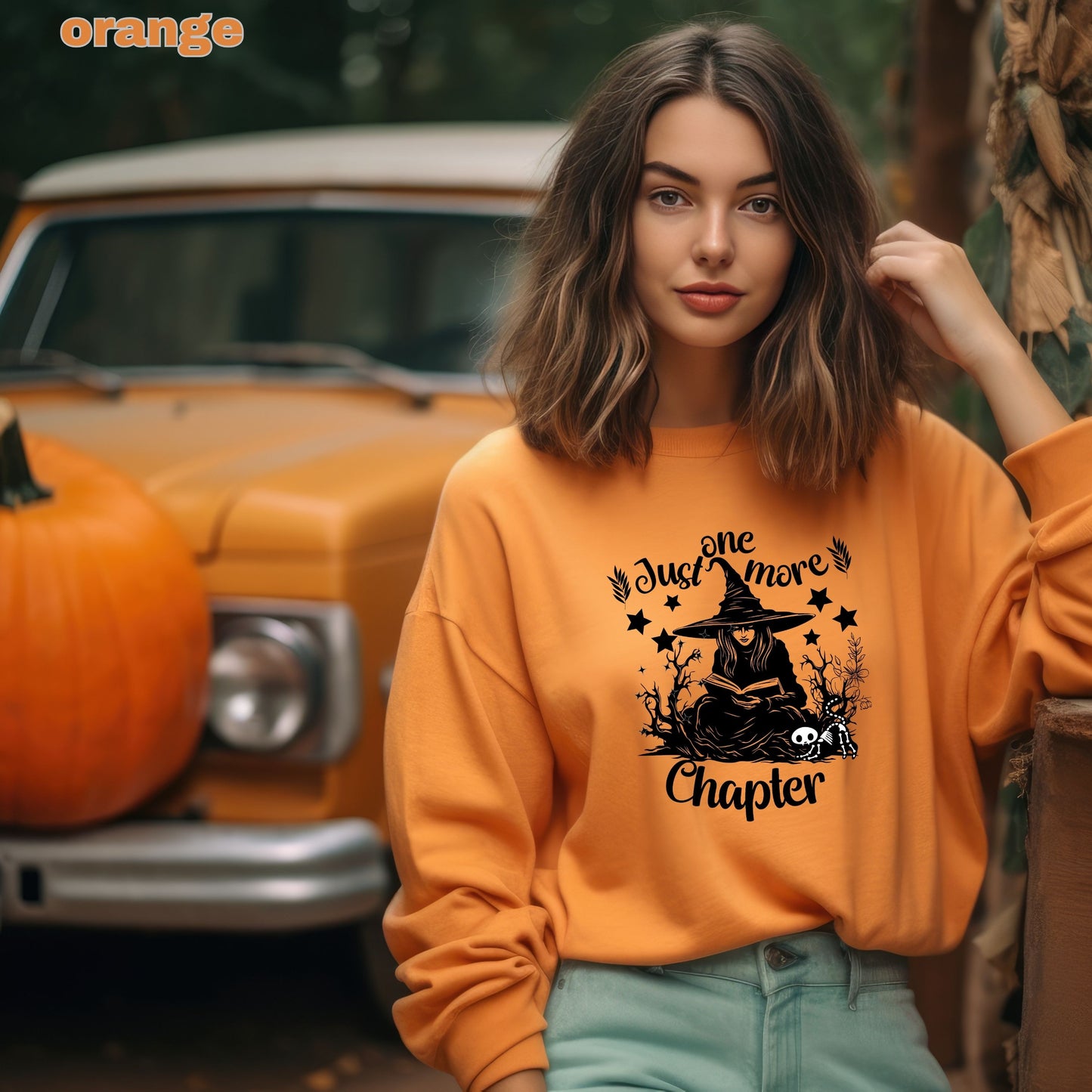 One More Chapter Sweatshirt - Book Lover Gift, Librarian Shirt, Reading Witch - Cozy Sweatshirt for Book Lovers Halloween Sweatshirt   